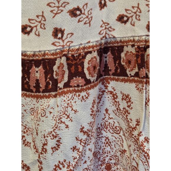 Free People Bella Notte Midi Dress Pink Combo, Boho Cottagecore Prairie | 6 EUC - Picture 9 of 13